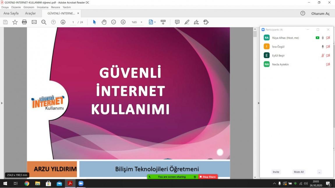 Öğrencilerimizde e-güvenlik bilinci